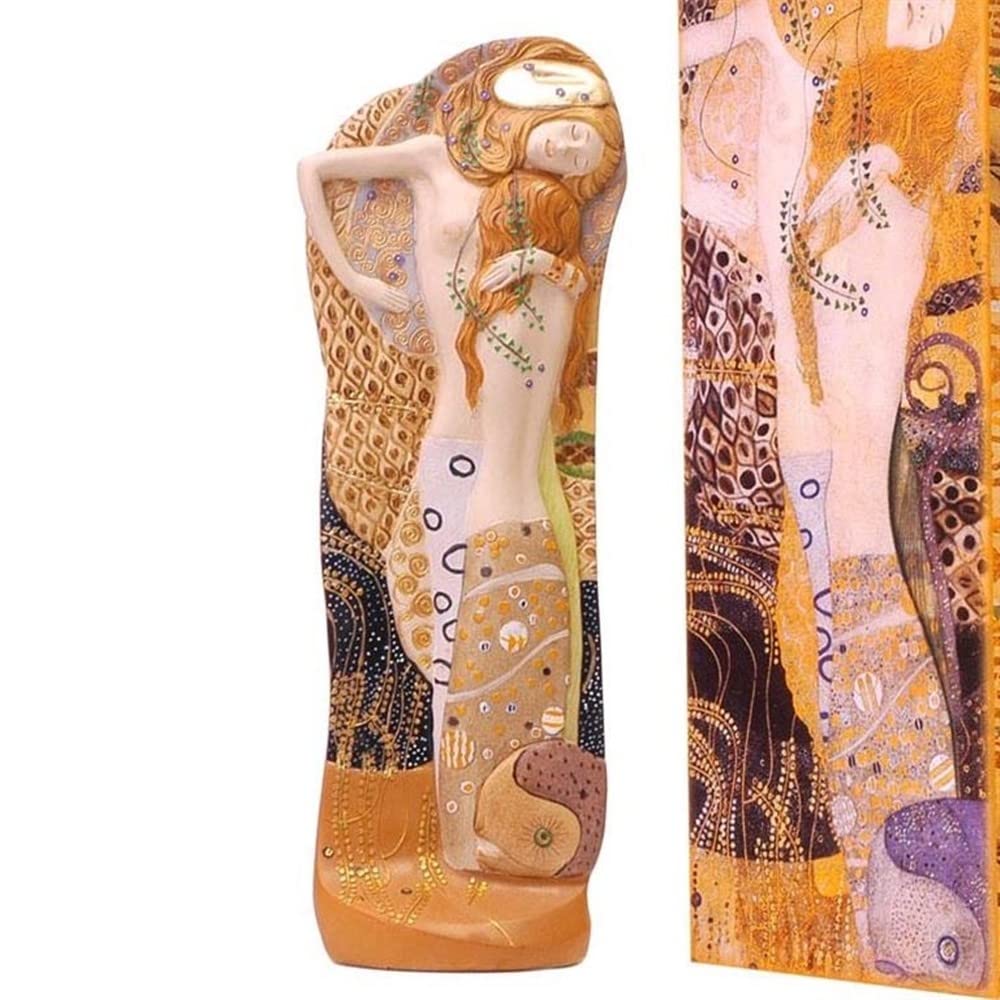 Serpientes de Agua Cuadro Gustav Klimt Figura 37 cm. Sirenas Marinas Imagen Resina