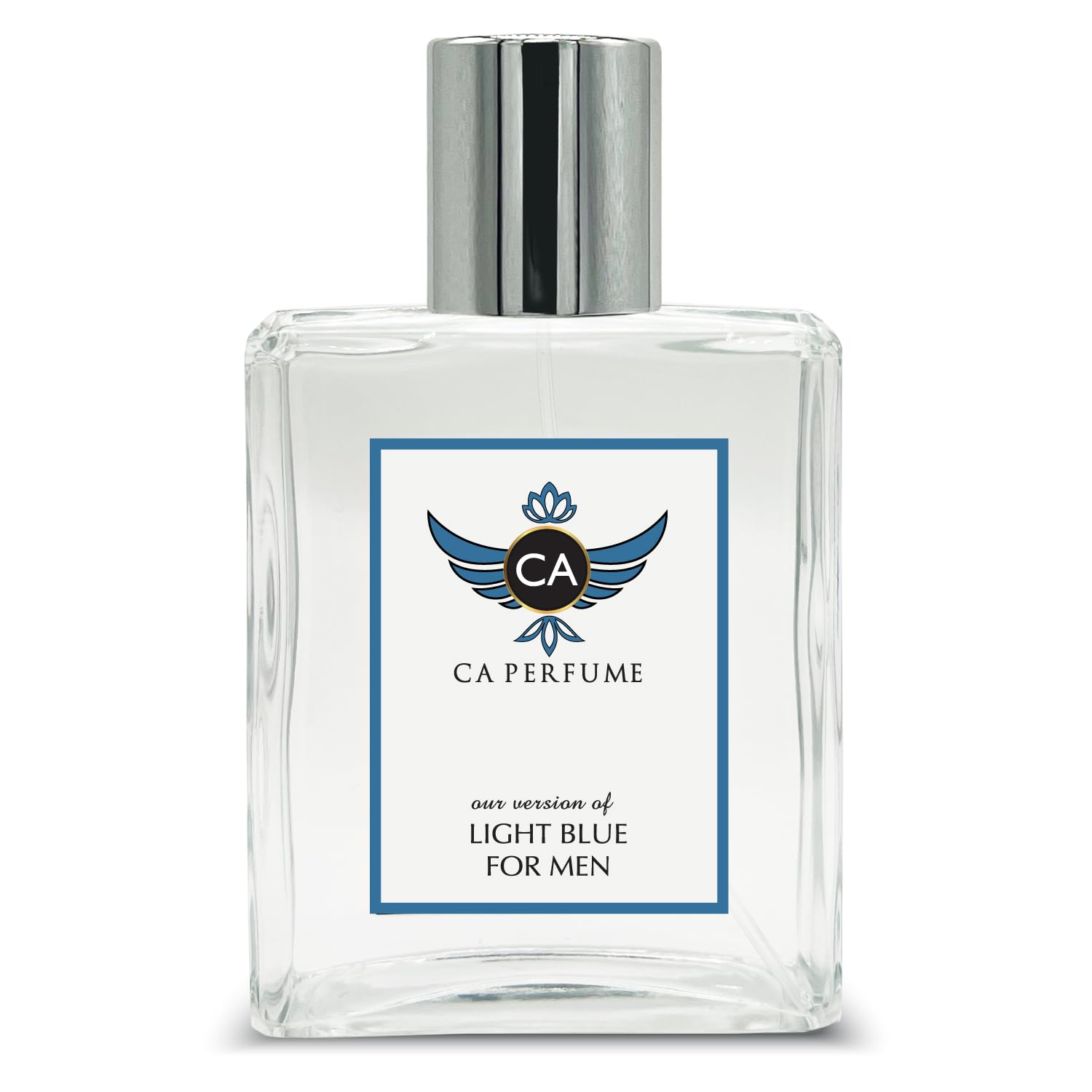CA Perfume Impression of Light Blue For Men Fragrance Eau de Parfum Spray Bottle 3.4 Fl Oz/100ml-X1