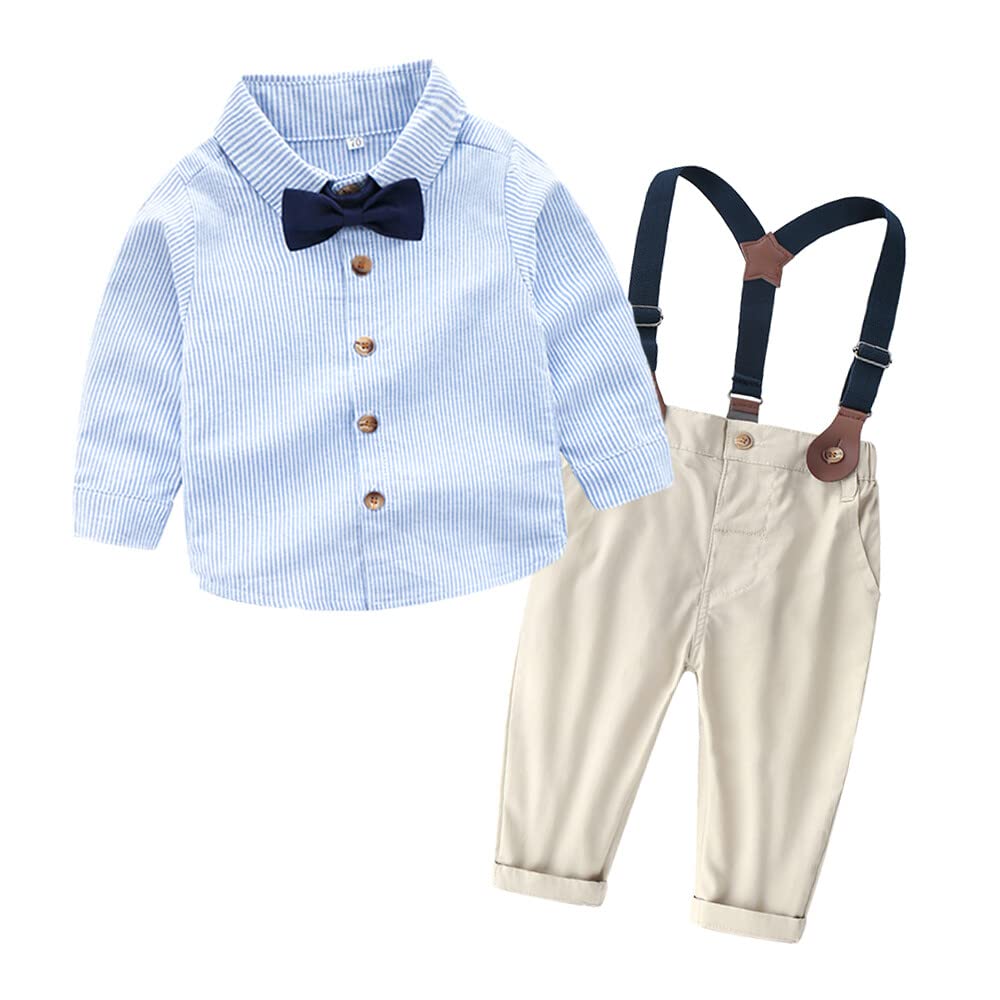 Gajaous Baby Jungen Taufanzug Gentleman Bekleidungssets Kleinkind Jungen Langarm Krawatte Hochzeit Anzug für Frühling Herbst