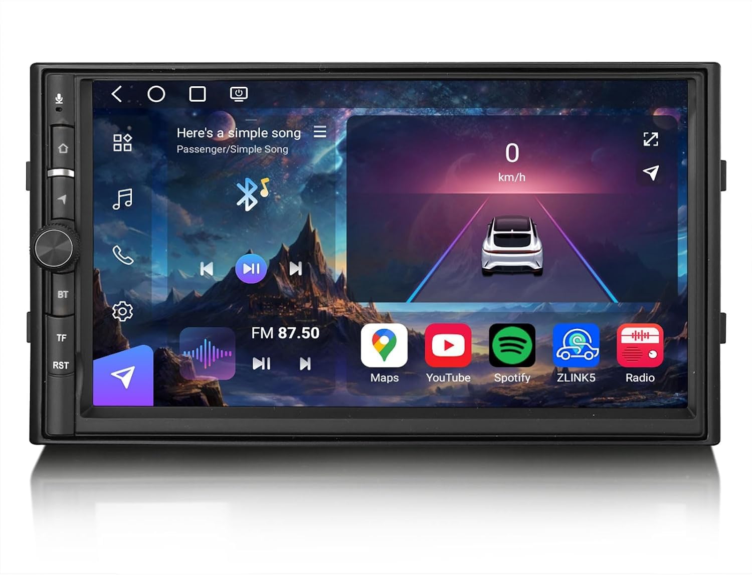 Erisin 7 Zoll 8-Kern 8GB+128GB Doppel Din Android 16 Autoradio Bluetooth 5.1 GPS Navi, 2DIN Radio Unterstützt Wireless CarPlay Android Auto DSP WiFi 4G DAB+ OBD2 USB DVB-T2 FM AM RDS IPS Bildschirm