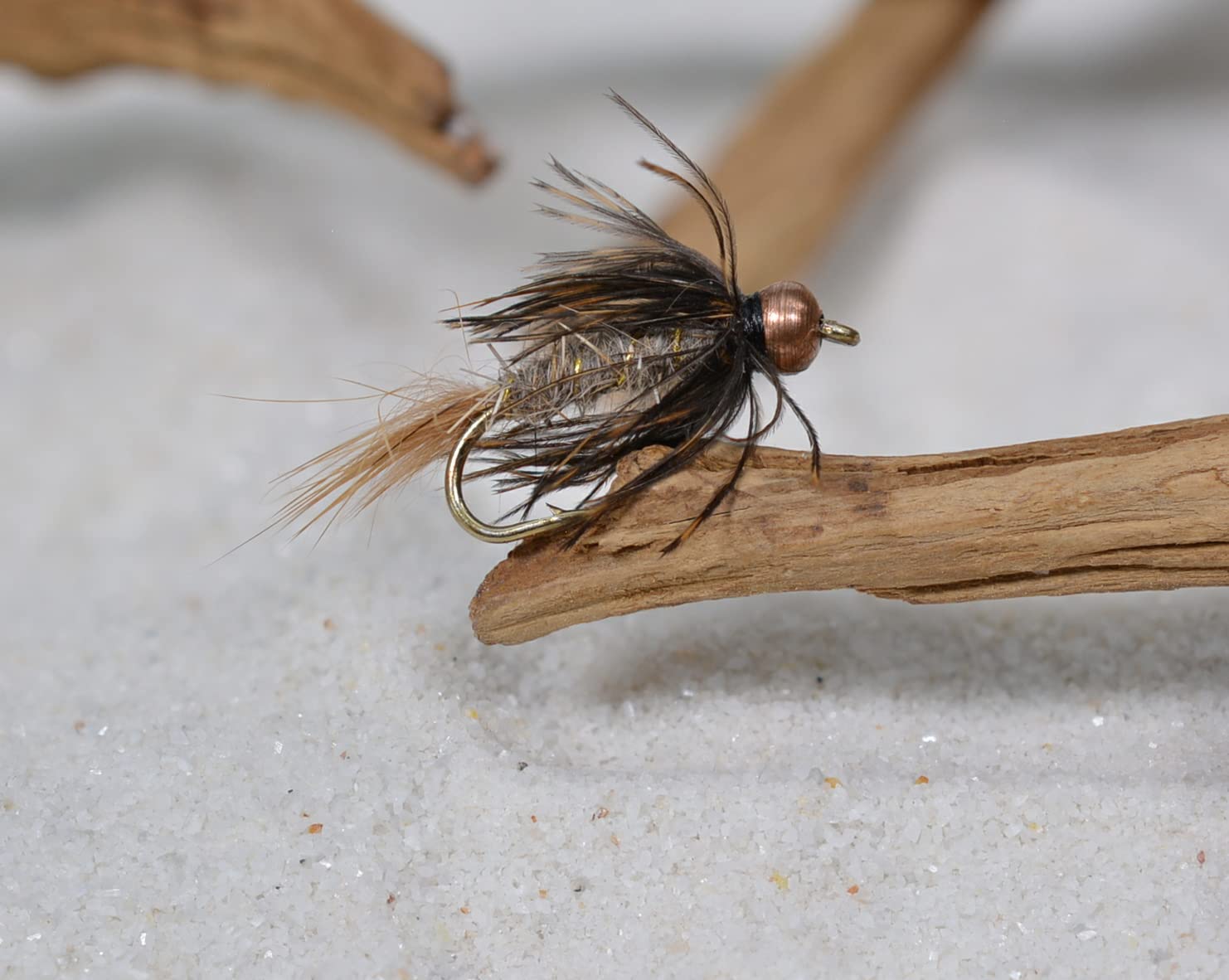 Hares Ear Nymph Fly - Soft Hackle Tied on Mustad Signature Fly Hooks - 1 Doz