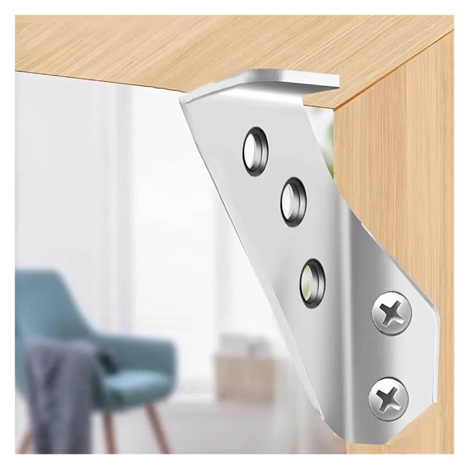 Staffe angolari a 90° in acciaio inossidabile rinforzato | 10 o 20 pezzi, supporti di sostegno for collegamento mobili(10PCS)