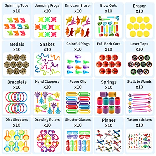 200PC Cadeaux de Fête pour Enfants Sac Cadeau Carnaval Prix de Classe Pinata Stuffers Bon Truc Sac de Remplissage Boîte… - Image 6