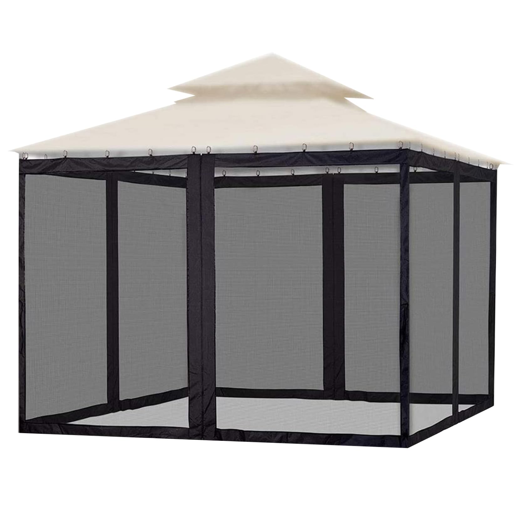 Pannelli per gazebo pieghevoli retrattili 9x11x8Ft con cerniera Rete antizanzare per esterni per portico Campeggio Patio Giardino Gazebo Zanzariera