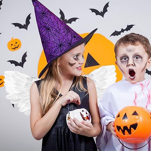 Miniatura 5 de Alas de ángel y aureola de ángel blancas para niños y adultos Halloween Navidad