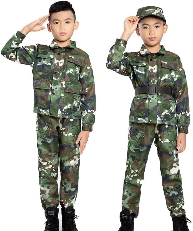 Outdoor Sports Airsoft Shooting Shirt Pants Set Battle Dress Uniform Tactical BDU Set Child Kid Combat Clothing