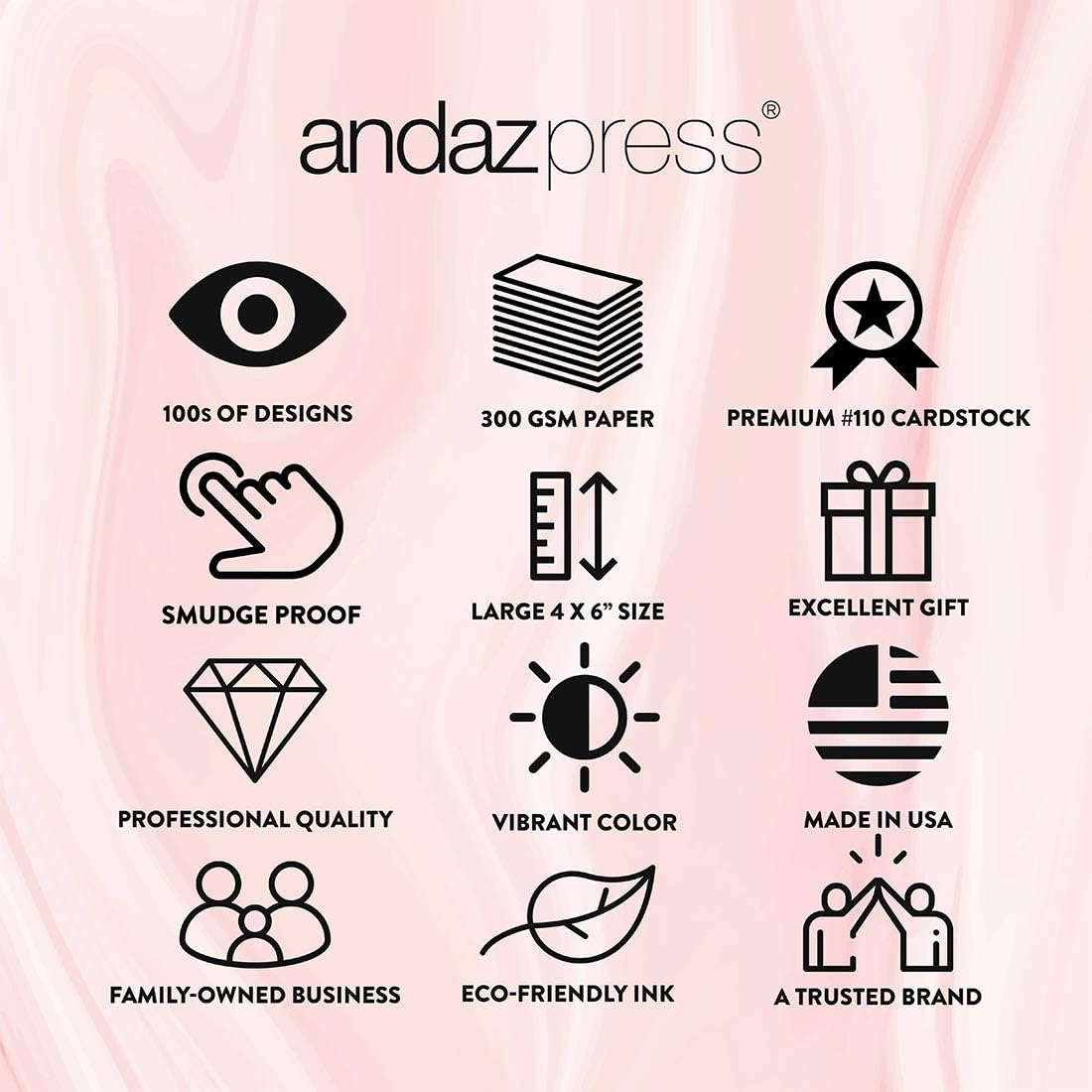 Andaz Press Blush Pink Gold Glitter Girl Baby Shower Party Collection, Framed Party Sign, Sweets & Treats Table Signage, 4x6-inch, 1-Pack, Includes Frame