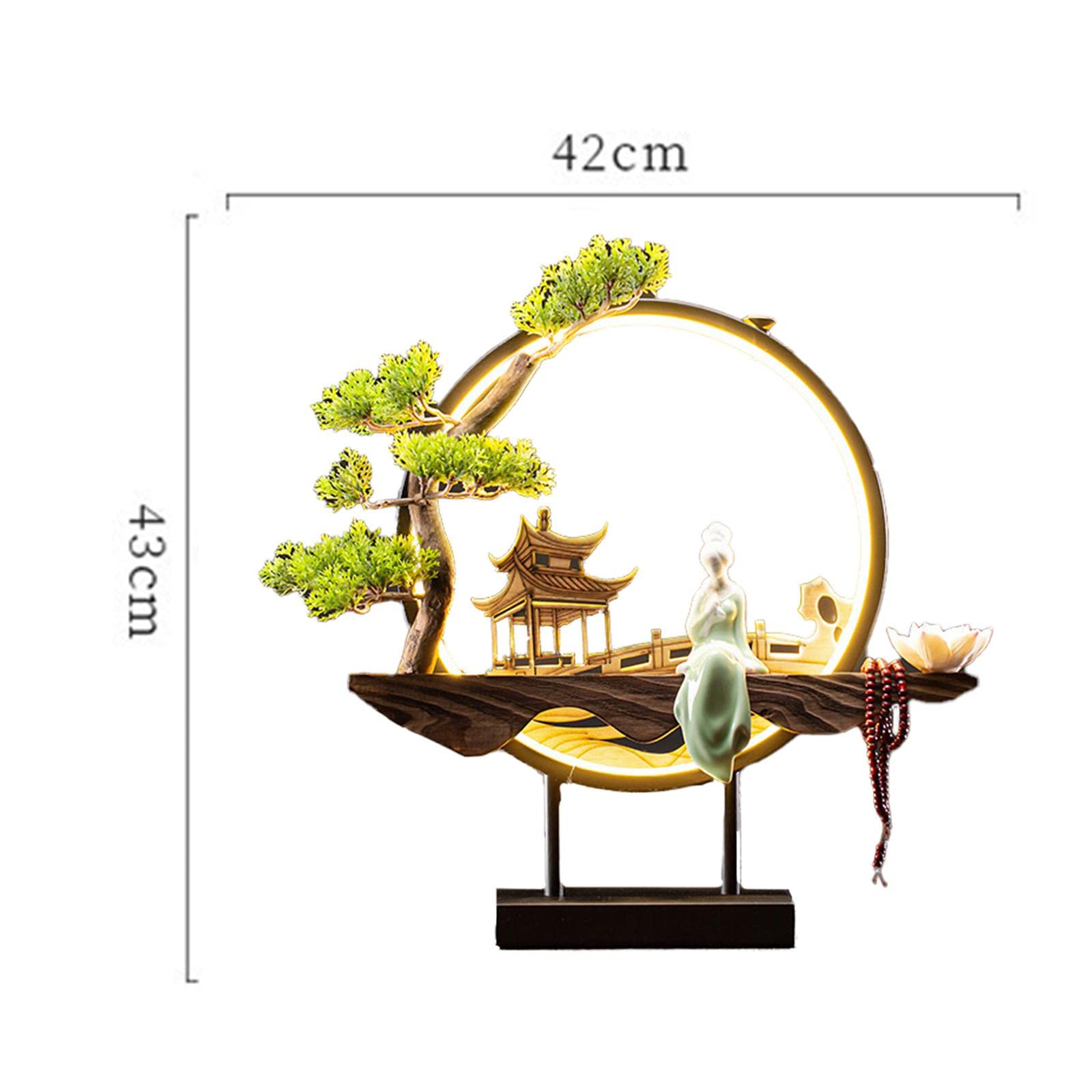 Kreativer Rückfluss-Räucherstäbchen-Brenner, Landschaft, dekorativer Ornament-Brunnen, Rückfluss-Handwerk, Keramik-Räucherstäbchen-Halter für, Stil K