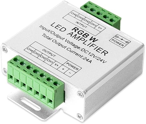 Miniatura 1 de BTF-LIGHTING Solo color CCT RGB RGBW LED tira 4 canales amplificador de señal controlador Trabajo con 2pin 3pin 4pin 5pin DC12VDC24V Max 24A 5050SMD