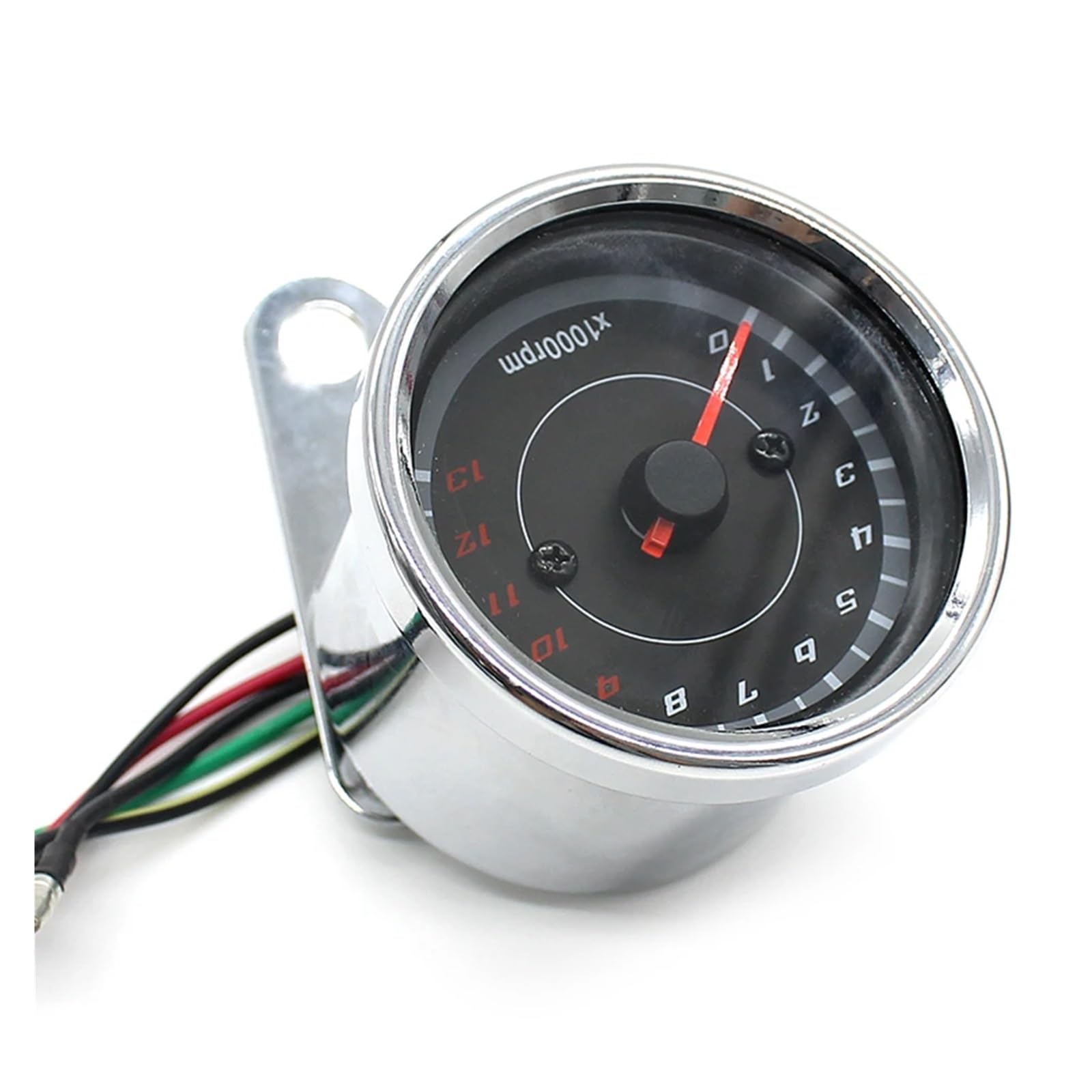 Compte-Tours Universel pour Moto, 12 V CC, Rétroéclairage LED Bleu, 1000 TR/Min, Tachymètre Électronique pour Moto Instruments Compteurs