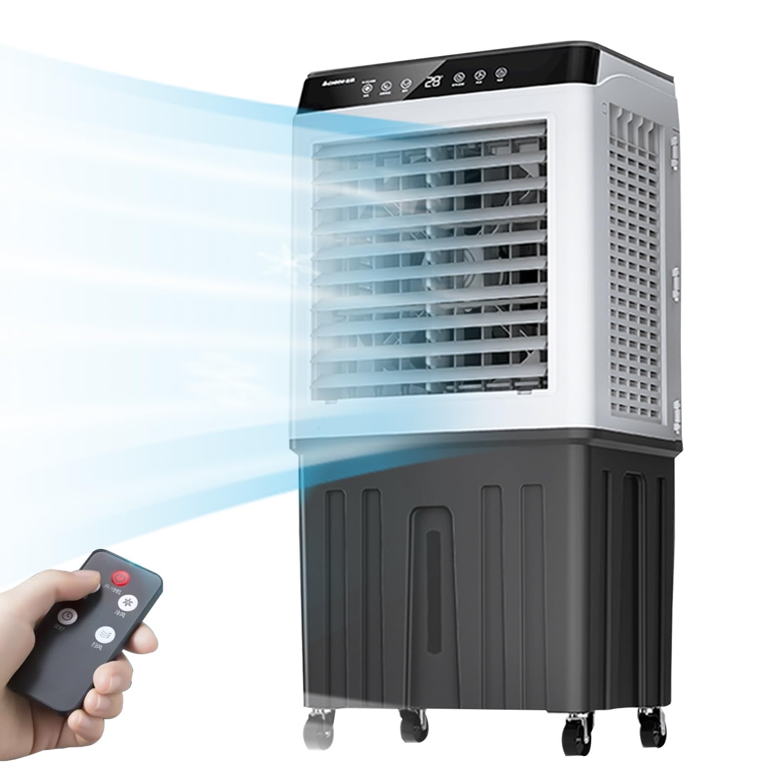 TIANQIHAO Evaporative Air Cooler Humidifier Fan, Portable Air Conditioner For Home Office Dorm, 3 Speeds Mobile Cooling,B-47x34x98cm/18.5x13.4x38.6in