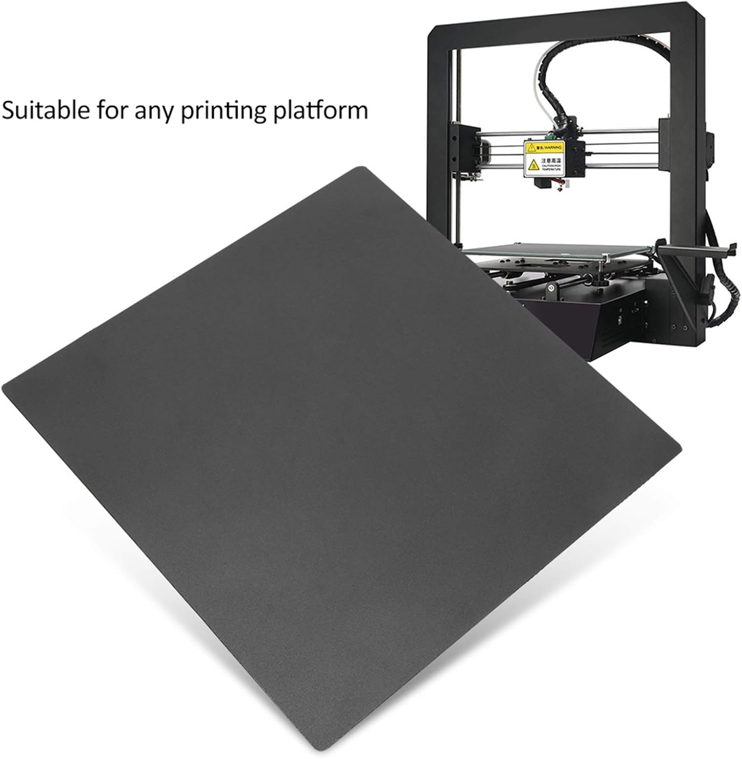 review LANTRO JS Hot Bed Magnetic Sticker Sheet, Square Heat Bed Platform Build Surface Tape, 3D Printer Plate Parts Accessories, 15x15cm