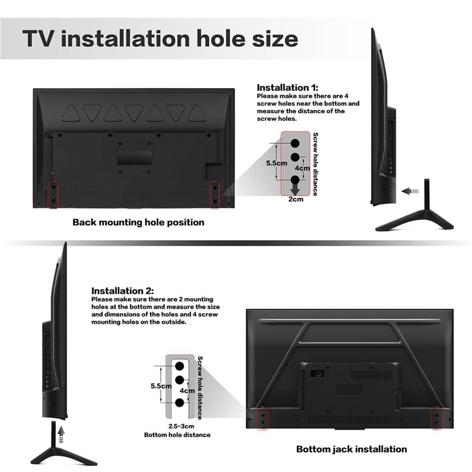 SCHIK 2 szt. uniwersalny stojak pod telewizor uchwyt na stół do telewizora 32-65 cali Vizio LCD TV nie do telewizora LG TV dostęp