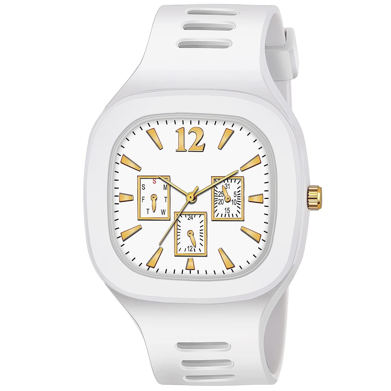 Zelofy Rubber Strap Analog Watch for Boy & Girl (Colour-White) (B0C72GDFBC) Amazon Price History, Amazon Price Tracker