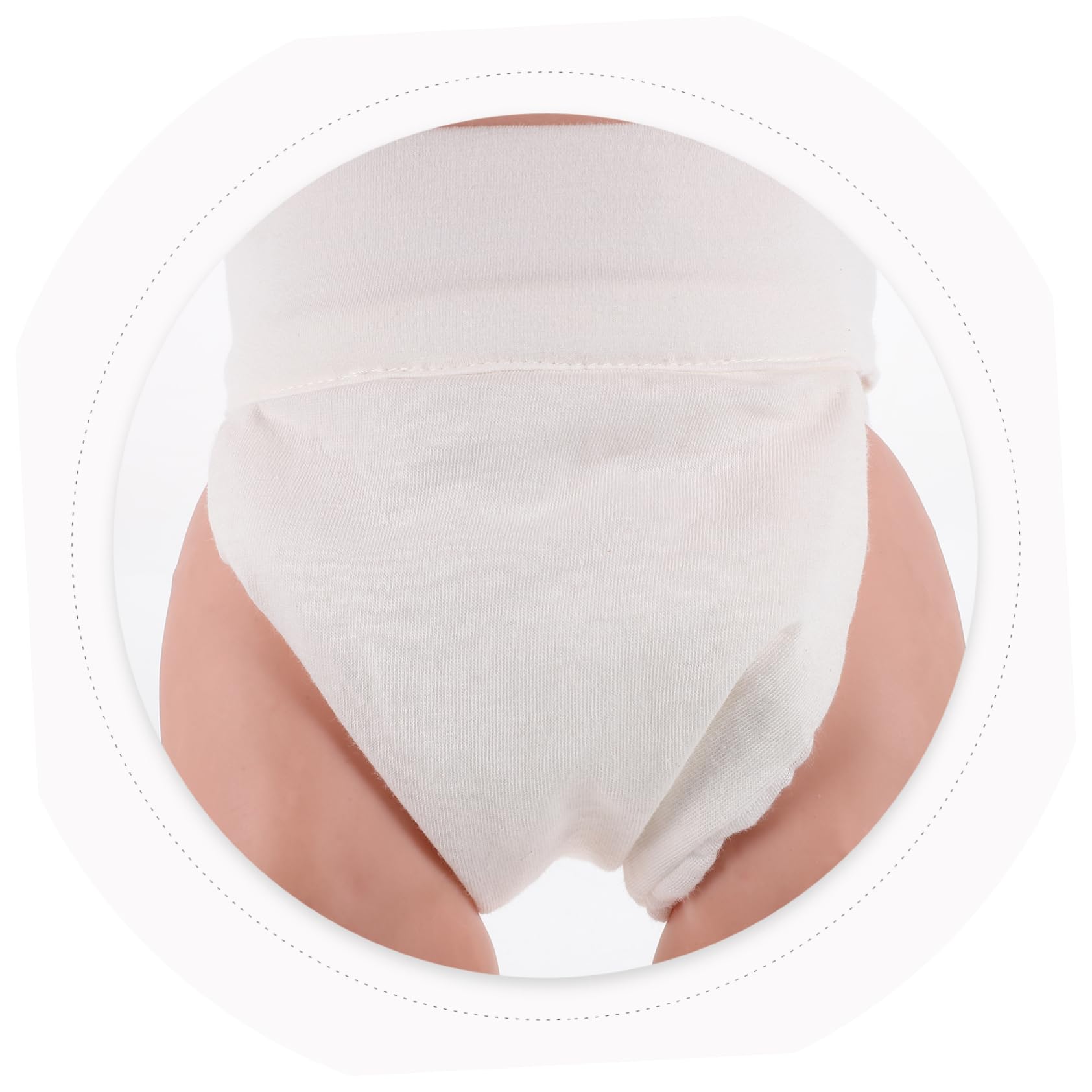 Pannolini di Stoffa in Cotone Bianco 6 Pezzi per Ragazzo Ragazza | Regolabile, Facile da Indossare e Togliere, per 2, 5-5kg, Morbido e Traspirante