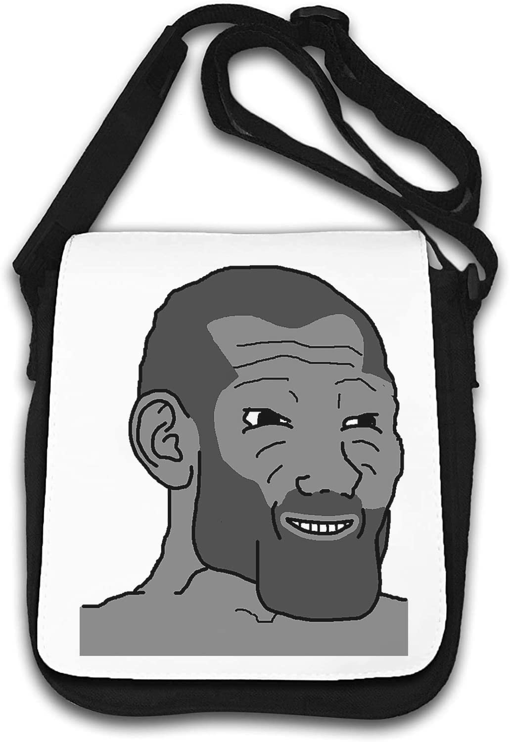 Wojak Feels Guy Giga Chad Meme Shoulder Bag White One | Desertcart  Seychelles