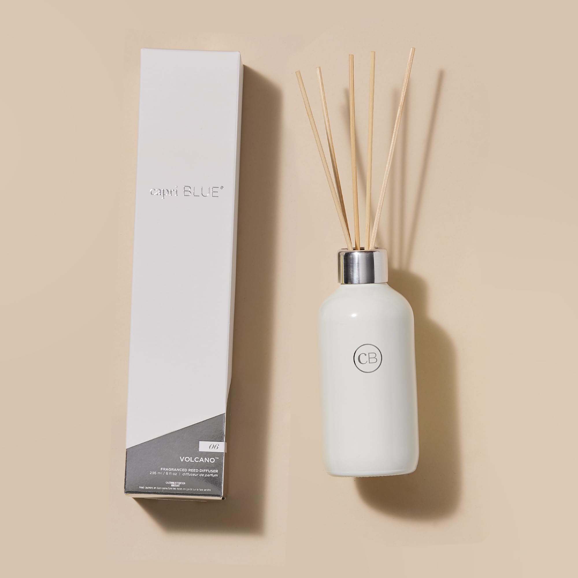 Capri Blue Volcano Reed Diffuser Set Includes Reeds Fragrance Oil and Glass Bottle for Home Decor Room Fresheners White 8 Fl Oz product thumbnail 4