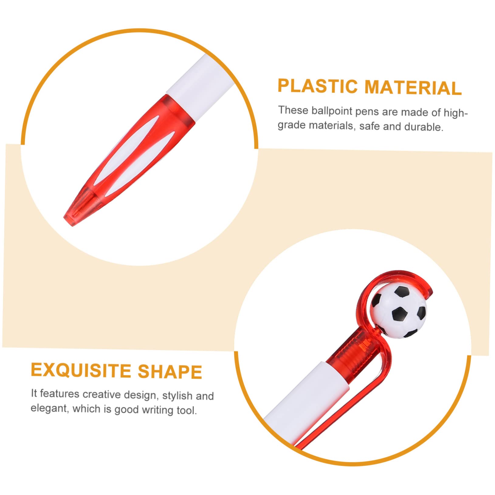 NUOBESTY 2 Set Penna A Sfera Penne A Sfera Rosse Penne Da Calcio Novità Coppa Di Calcio Decorazioni Per Feste Di Compleanno A Tema Calcio Festa Di Calcio Plastica 18 Pezzi * 2