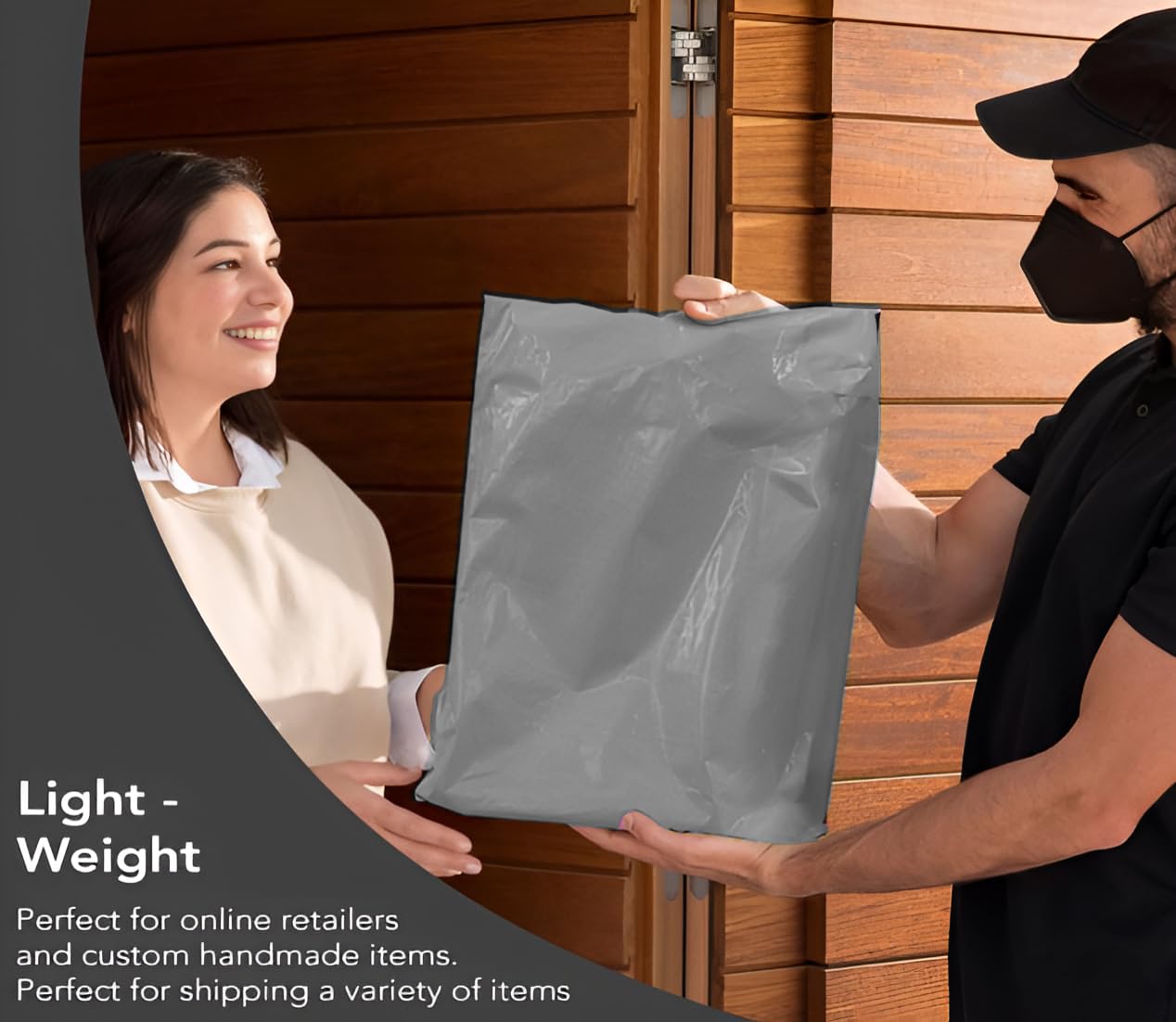 LIVERPOOL ENTERPRISES LTD 100 Pcs Grey Parcel Bags - Image 3