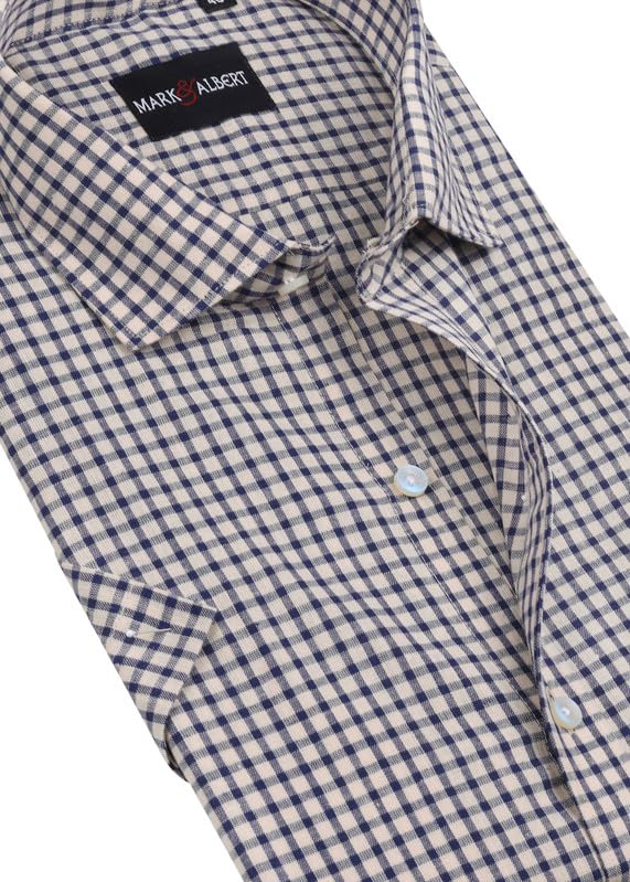 Image of Mark & Albert Men's Half Sleeves Cotton Formal Shirt
