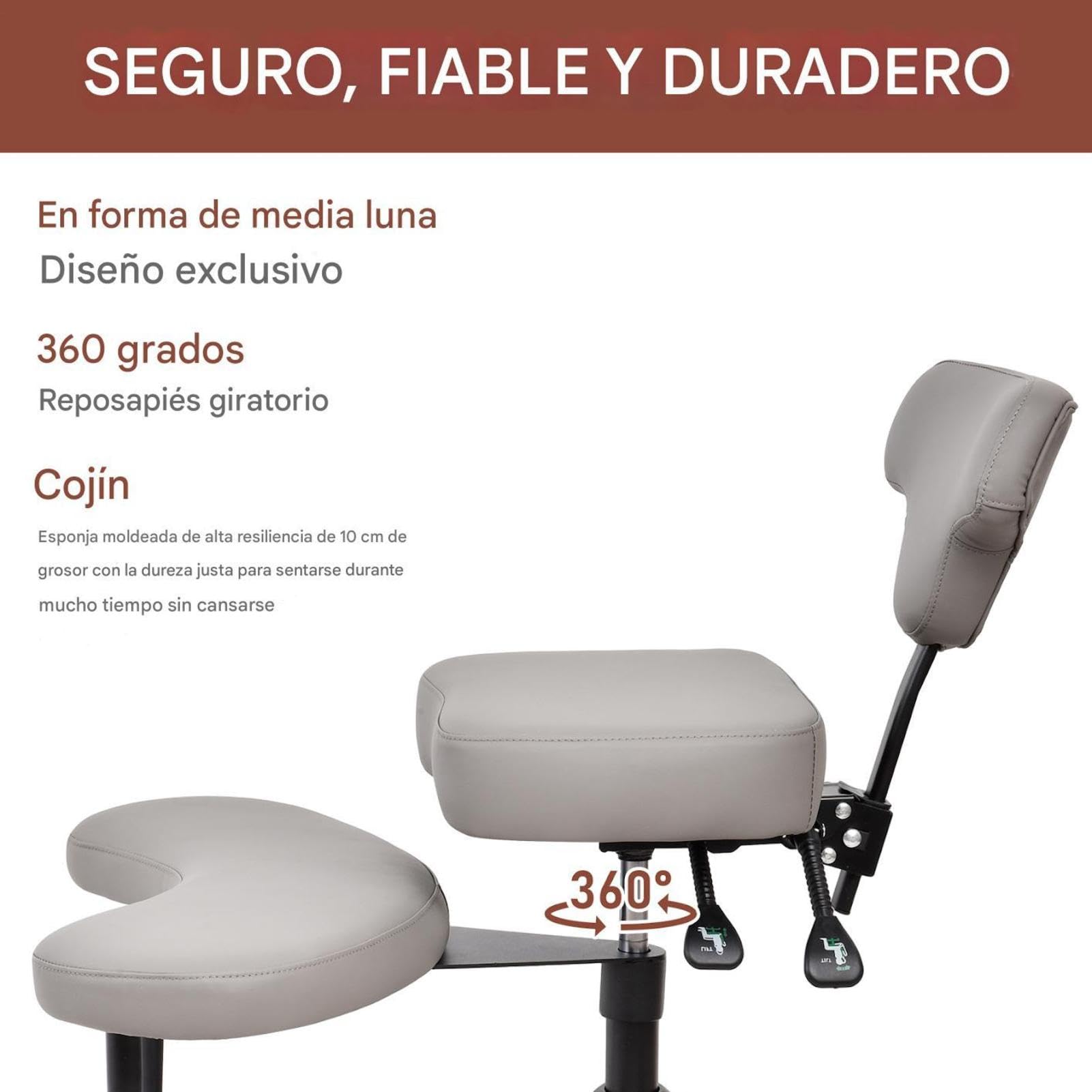 Silla De Meditación, Silla De Oficina Con Patas Cruzadas Para TDAH Con Ruedas, Asiento Ajustable En Altura Y Ángulo Con Soporte Lumbar Para Trabajadores De Oficina Sedentarios,adultos Inquietos Y Yoga