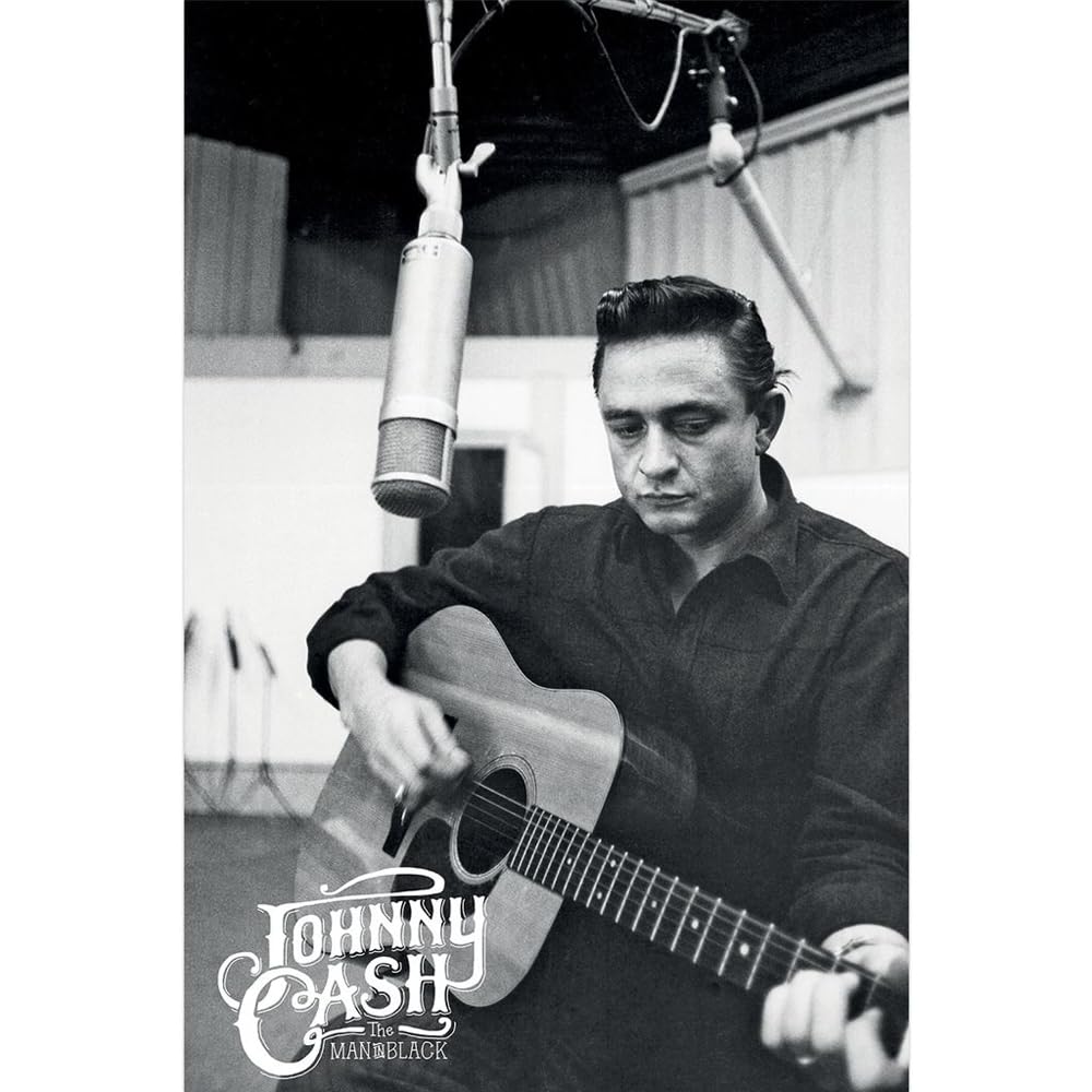 Pyramid International Official Maxi Poster – Johnny Cash (Studio) | Decorative Wall Art | 61cm x 91.5cm Poster for Bedrooms, Dorms & Fans