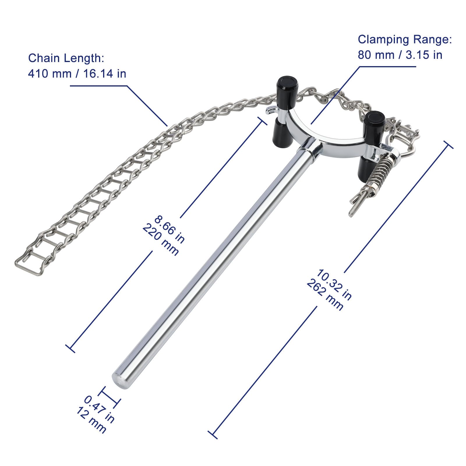 Labasics Support de Pince à Chaîne de Laboratoire, Pince de Verrerie de Laboratoire Réglable avec taille de Maintien de 3,99-14,5 cm pour Béchers, Fioles, Condensateurs, Accessoires de Laboratoire