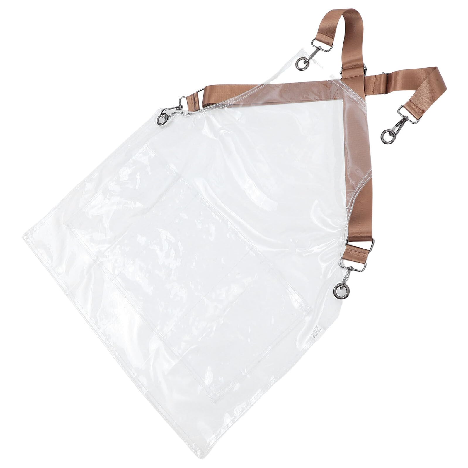 Delantal Transparente Unisex Ajustable para Peluqueros Corto de Tpu Cómodo y Ligero para Salón de Belleza y Cocina Interior