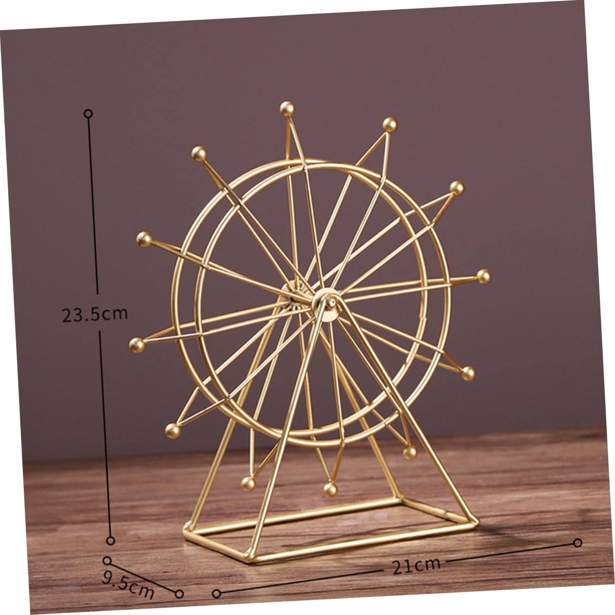 OUNONA Ferris Wheel Iron Sculpture Decor Elegant Art for Living Room Bedroom and Office Stylish Centerpiece Rotating Design