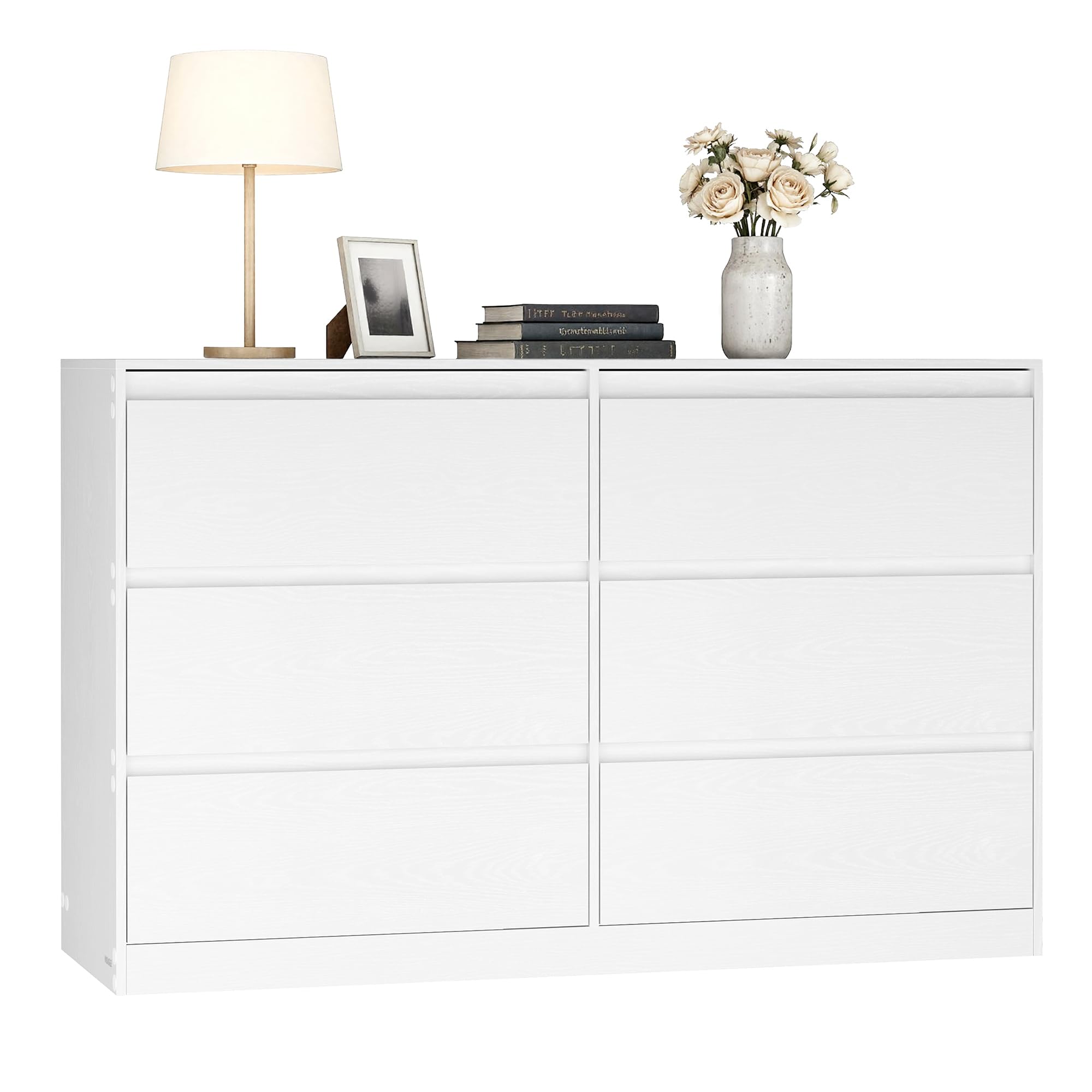VASAGLE Chest of Drawers for Bedroom, 6 Drawers, 119.4 x 40 x 75 cm