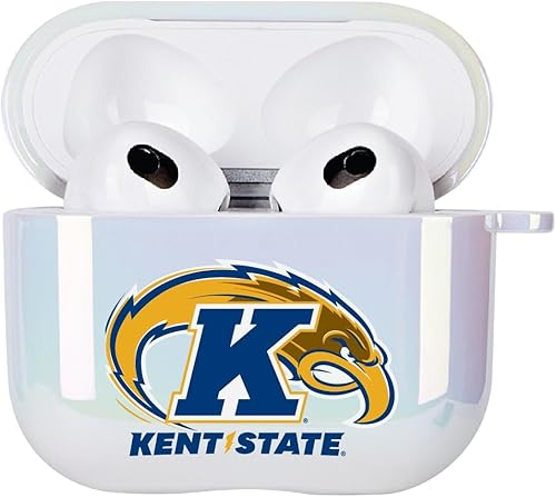Kent State University - Funda para Airpod de 3 generación (TPU), color blanco esmerilado iridiscente, clásico