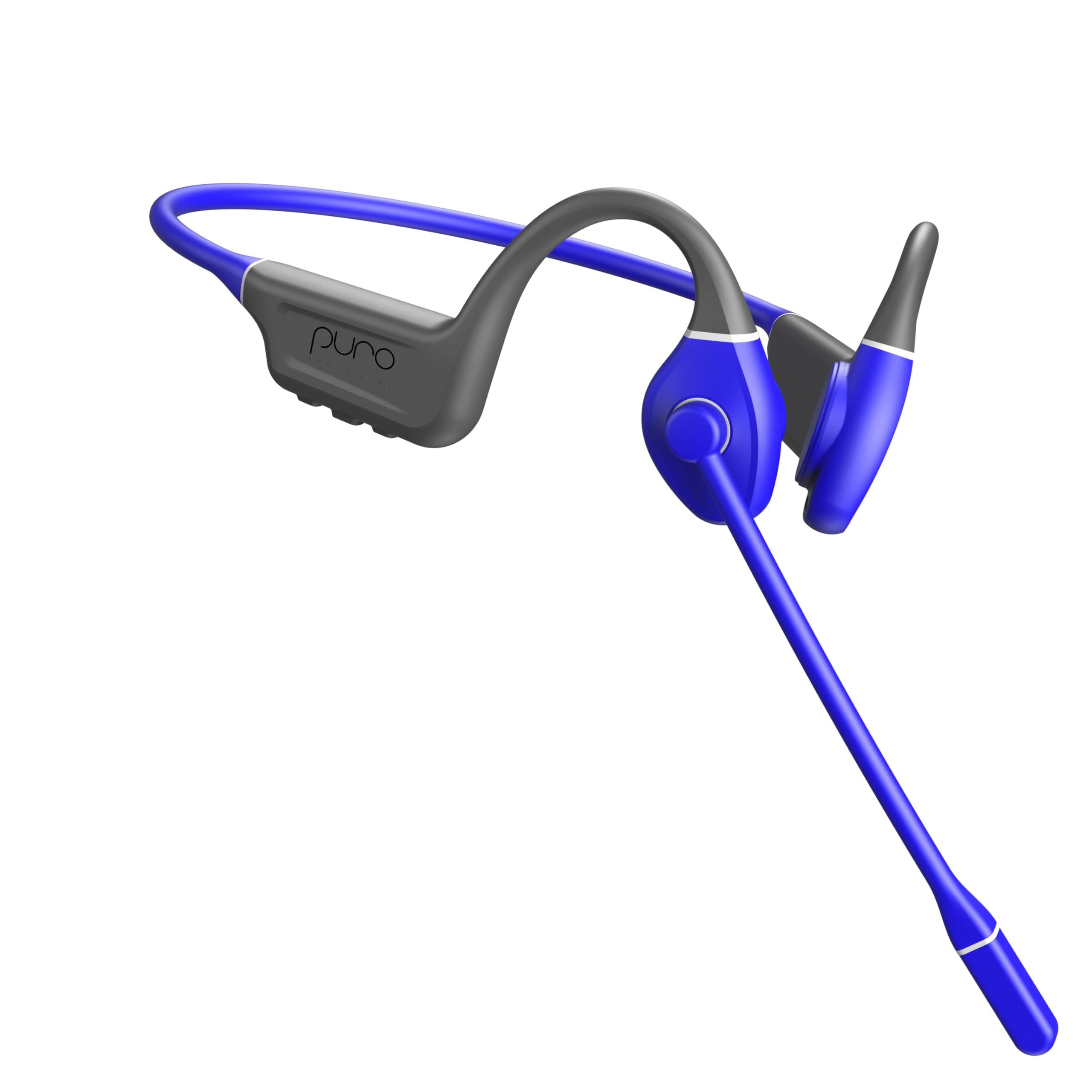 Puro Sound LabsPuroFlex-Kids: Open-Ear Bone Conduction Headphones- Bluetooth 5.3- Sweat Resistant Sport Headphones with Built-in Mic (Blue)