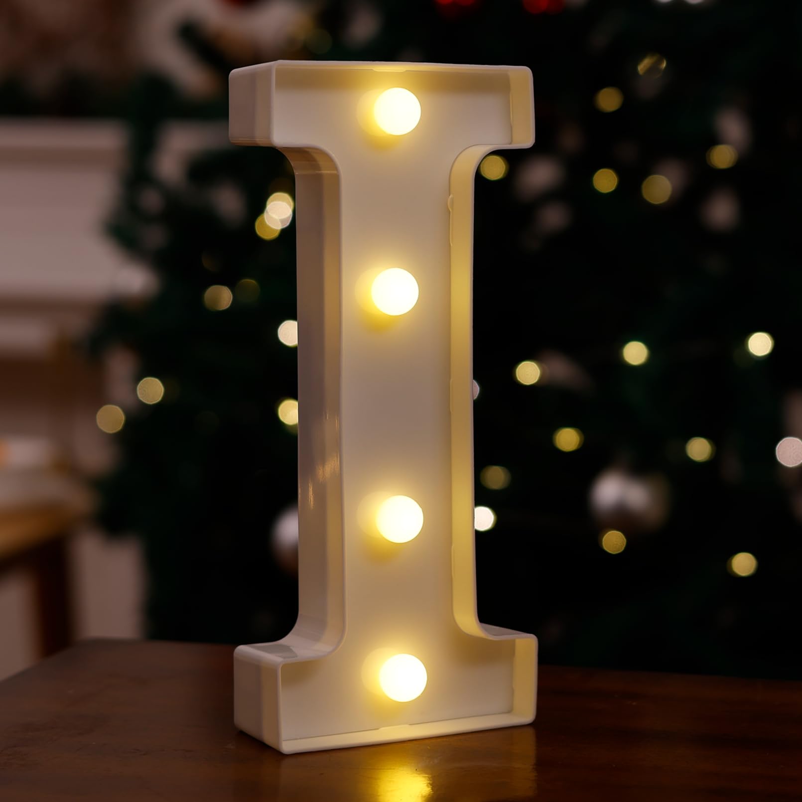LED Marquee Sign Light Up Letters, Alphabet Light Up Letters Sign, Battery Powered LED Letter Lights for Night Light, Wedding, Birthday, Party, Christmas or Home Decor (Letter I)