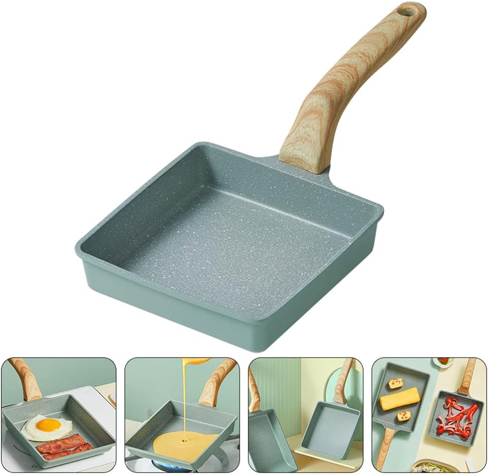 Japanese Omelette Pan Tamagoyaki Egg Pan Retangular Frying Pan Skillet Medical Stone Breakfast Pan Egg Cooker Pan Omelet Cooker Griddle Wok