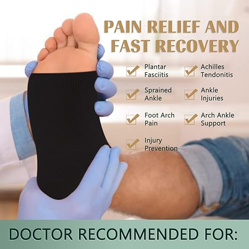 Miniatura 2 de Paquete de 2 tobilleras de compresión de 8-15 mmHg, puntera abierta, calcetines de compresión para mujeres y hombres, para hinchazón, fascitis