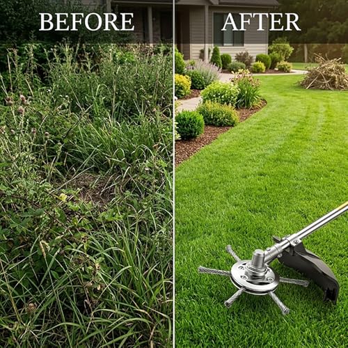 Vultriox Steel Wire Weed Trimmer Head, Universal Wire Rotary Brush Cutter Head for Grass & Moss Removal for Lawn & Garden (C) by Vultriox - Used condition - Image 4