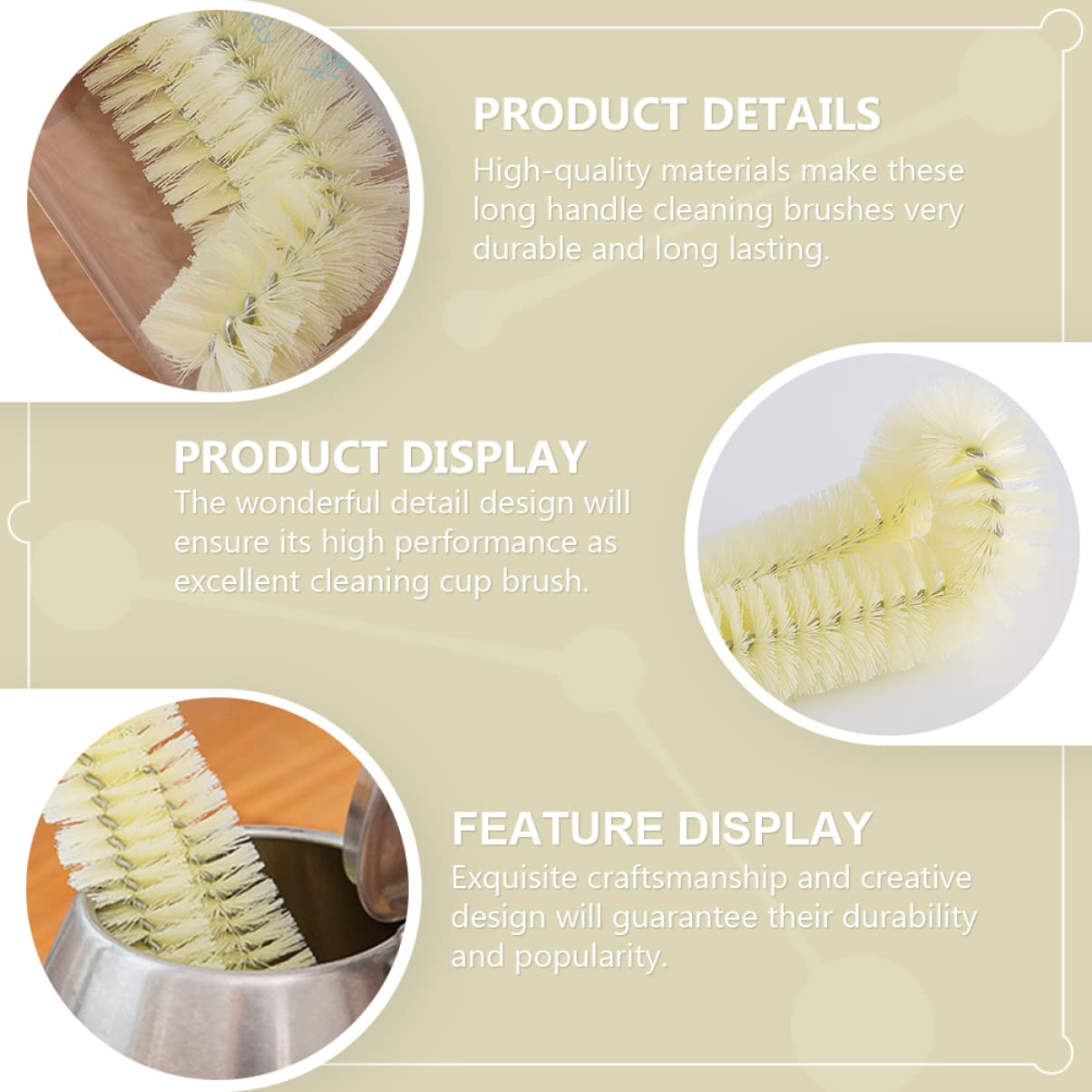 Didiseaon 3pezzi Per La Bottiglie e Tazze Shaped Per Borracce e Utensili Design Appeso Per Facile Stoccaggio e Decontaminazione