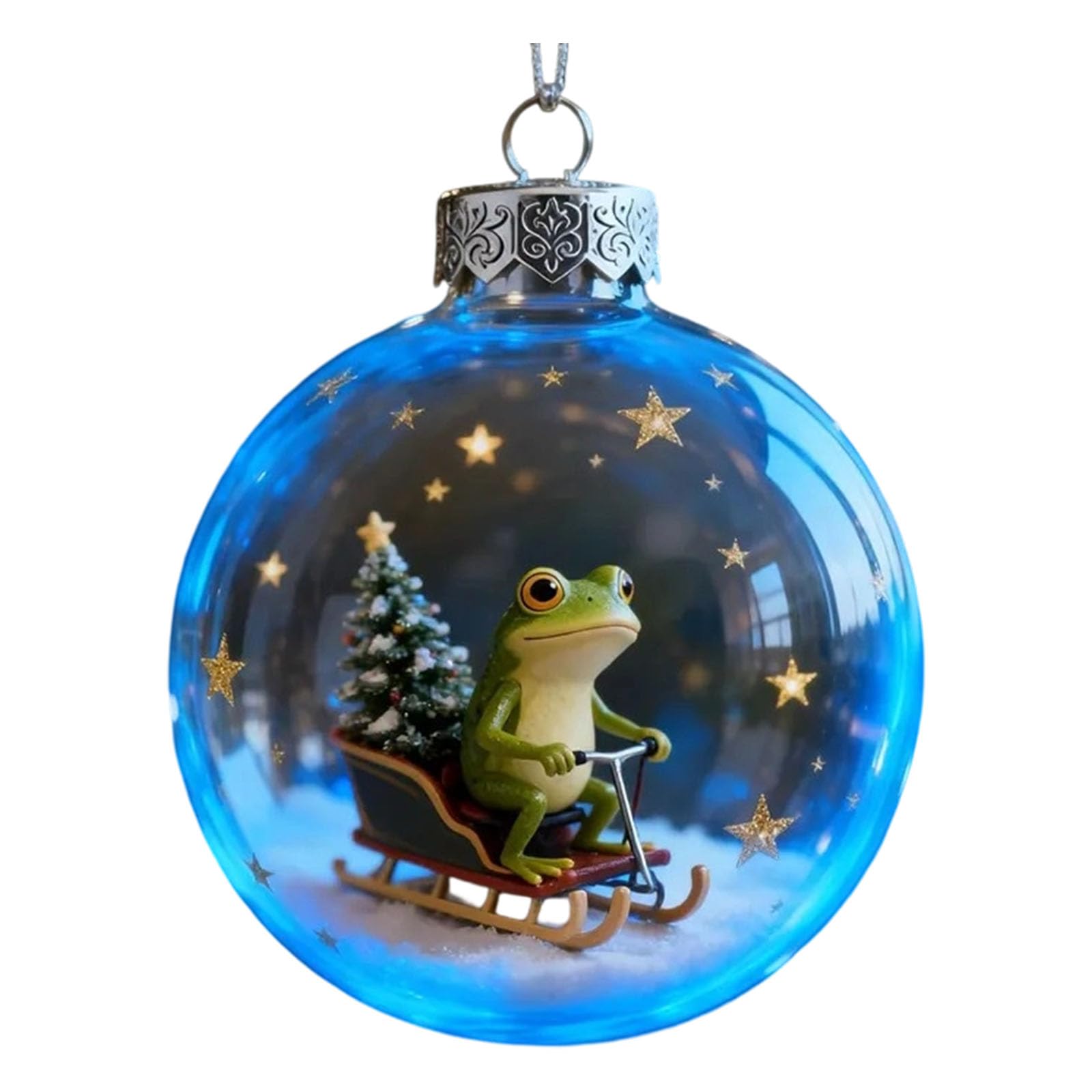 Shatterproof Acrylic Animal Sphere Ornament for Christmas Tree Tabletop Mantels Christmas Party Supplies