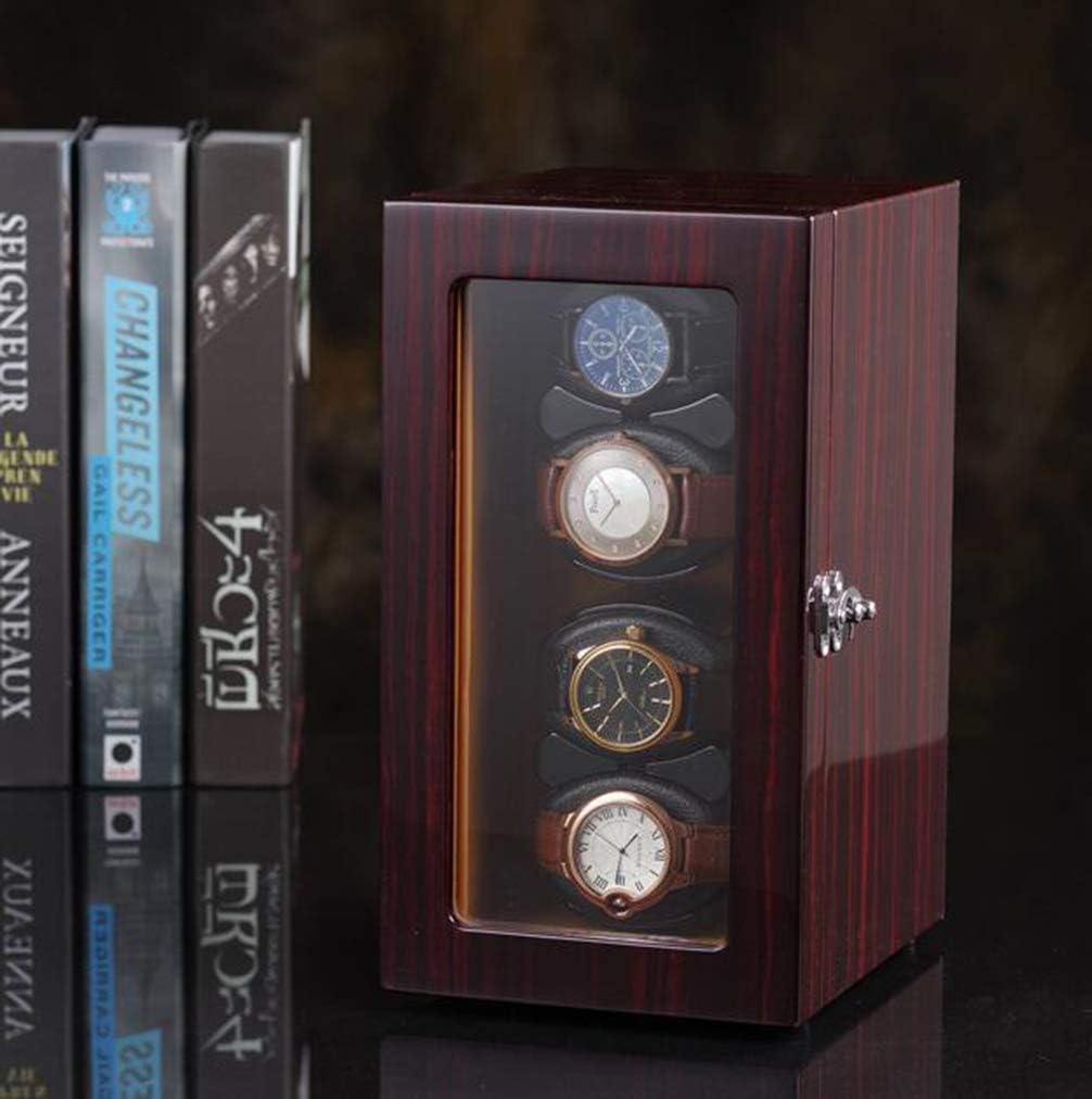 Automatic Watch Winder,Watch Winder Box 4+0 Rectangle Watch Winder Mute Automatic Double Unisex Watch Winderholiday Gift Beautiful Home