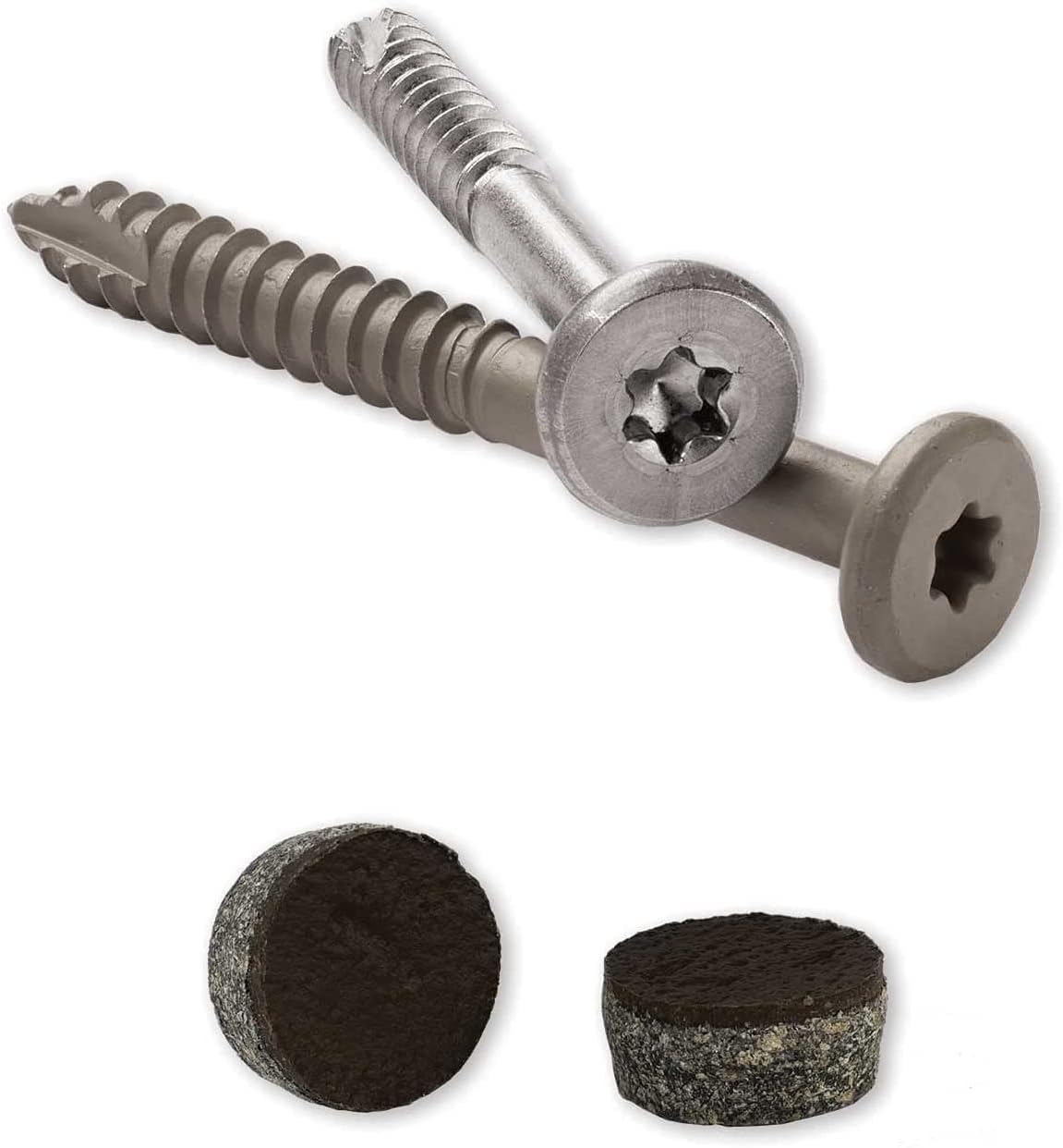 Starborn Industries Pro Plug System for Trex Fascia - Trex Select Woodland Brown - Epoxy Coated Carbon Steel #10 X 1-7/8 Screws - 100 Count (T20 Bit Included)
