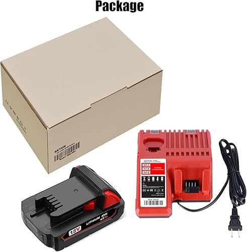 Miniatura 7 de SKYON Kit de batería y cargador de 18V 4.0Ah 72Wh 48-11-1820 compatible con Milwaukee 18V M-18 48-11-1820 2.0Ah 36Wh 48-11-1815 1.5Ah 27Wh 18V