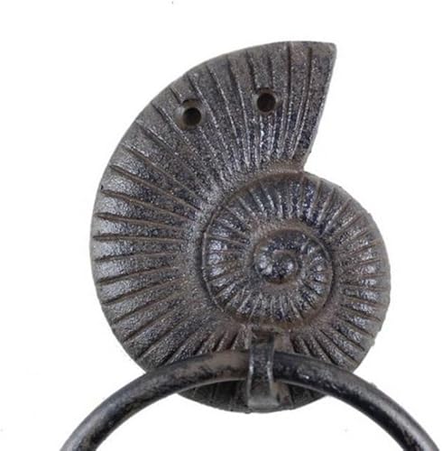 Miniatura 84 de Toallero de hierro fundido de plata antigua de 8.5 pulgadas - Decoración de conchas marinas - Decoración del hogar del mar Plata,Hierro fundido,Azul