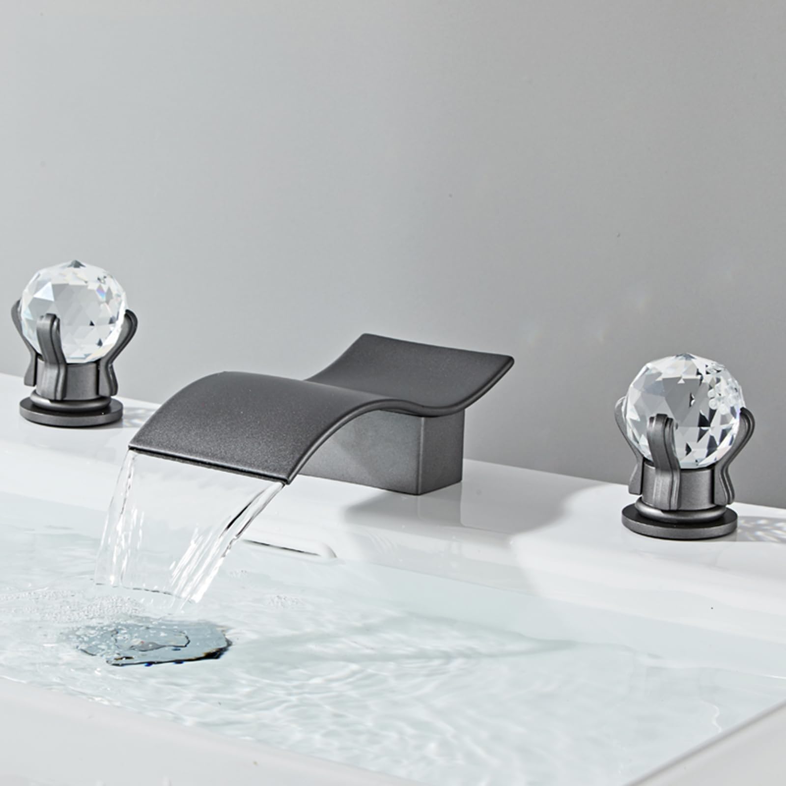 Mitigeur de salle de bain lavabo cascade 3 trous chrome MOCHAMIK - 5