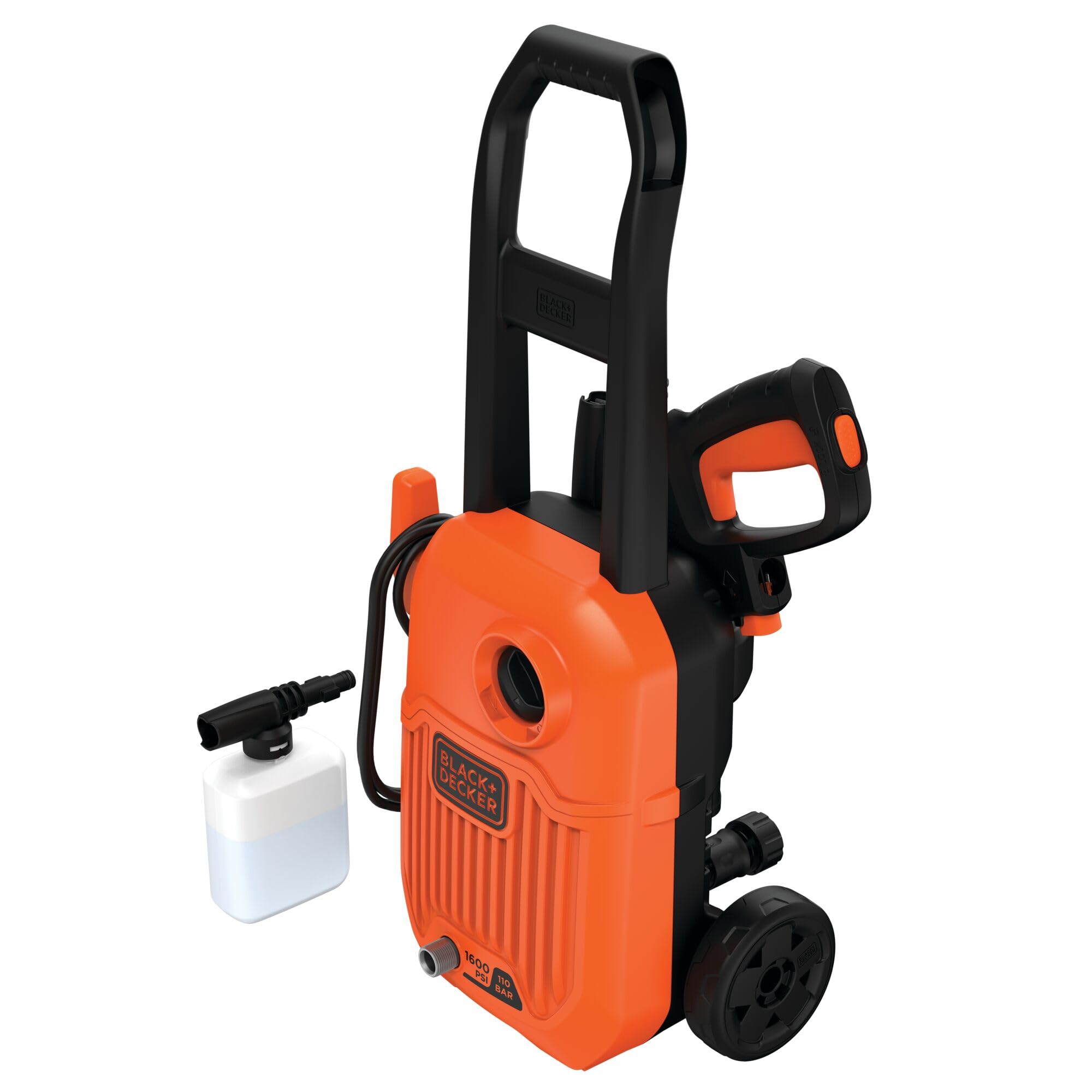 Hidrolimpiadora con cable 1300W 110 bar/1600 psi con ruedas y asa larga