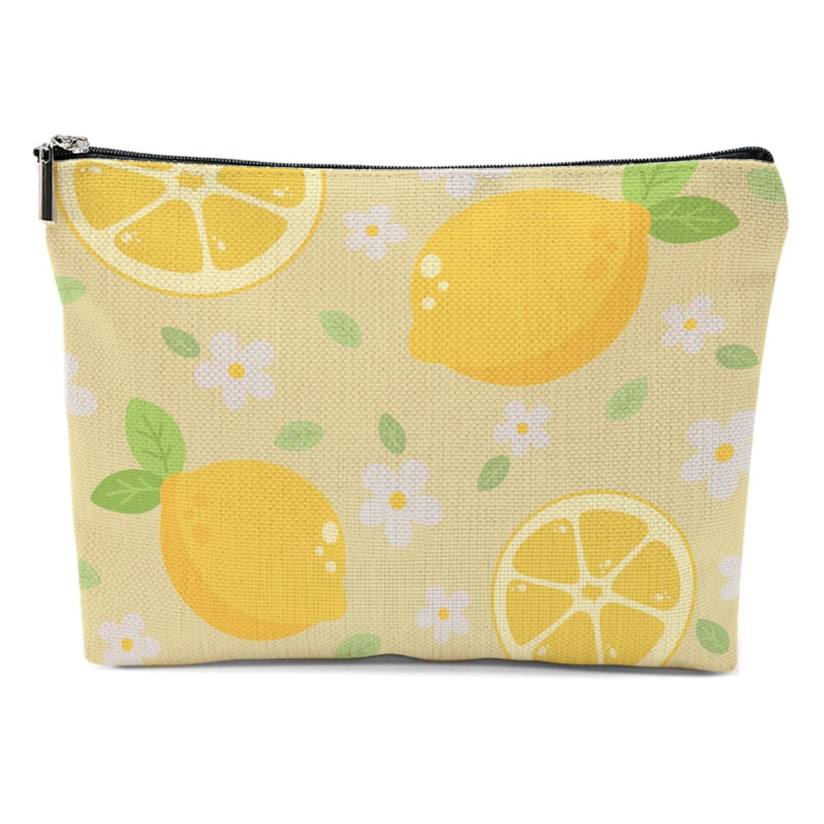 XFN Lemon Gifts, Lemon Makeup Bag, Lemon Stuff Cosmetic Bag Fruit Travel Pouch, Lemon Lovers Gift for Women Girls Daughter Sisters Coworker Friends