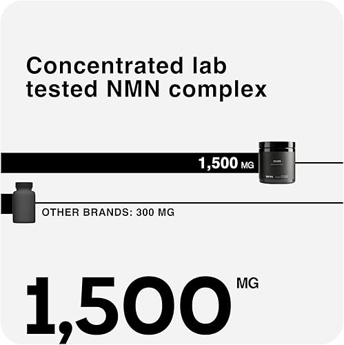 Miniatura 3 de Mezcla de resveratrol y NMN de 1500 mg - Pureza ultra alta y probada por terceros - con trimetilglicina para factores de metilación importantes -
