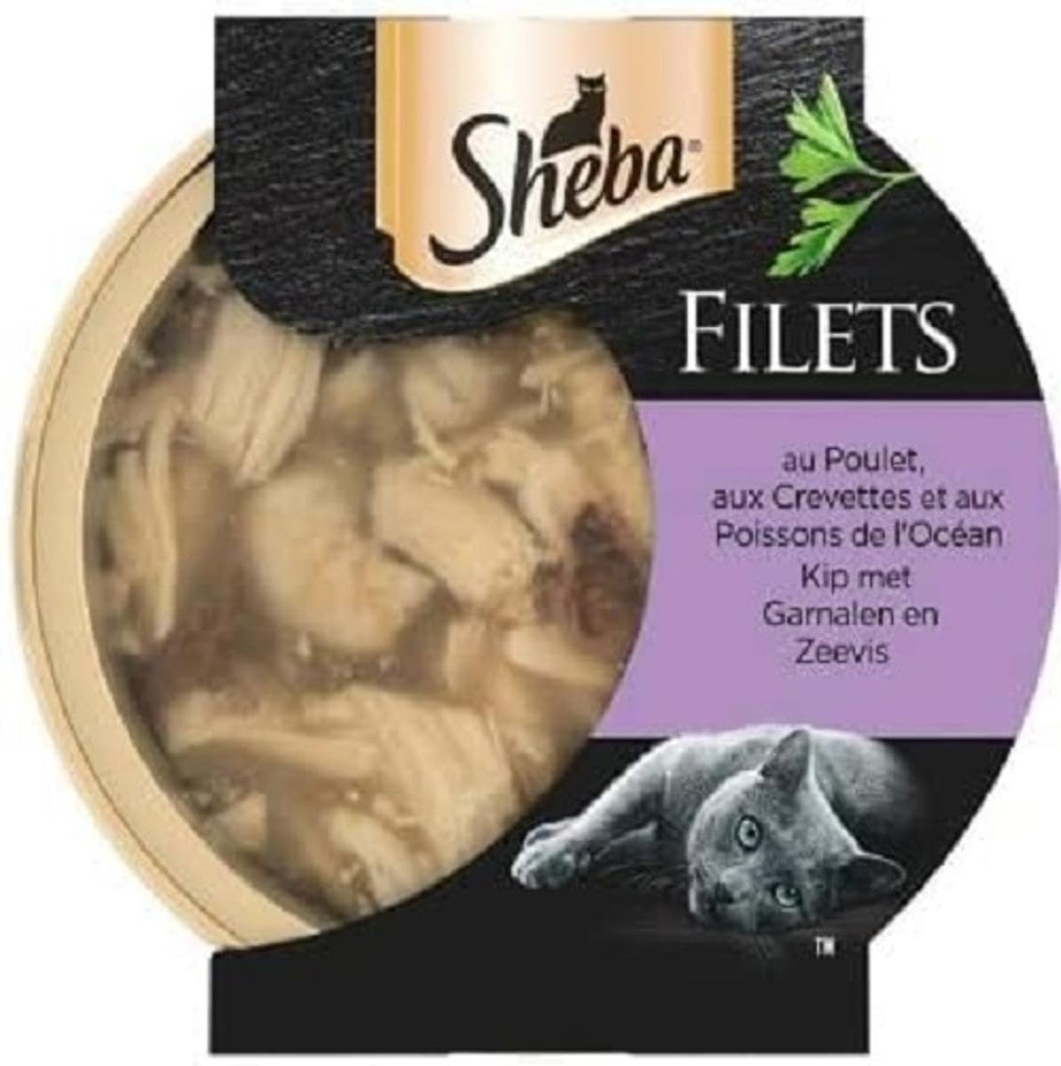 Sheba Les Domes DE 1 x 60 g Chicken, Shrimp and Ocean Fish Nets