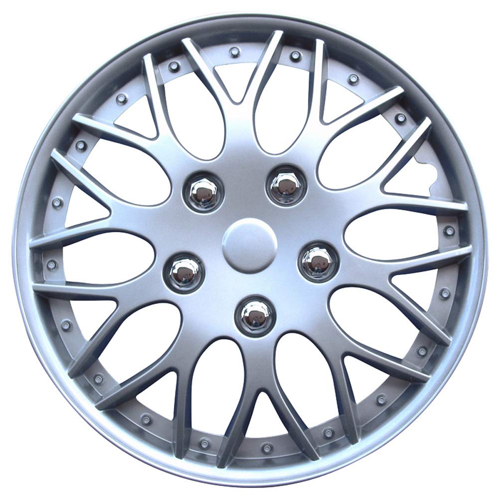 AutoStyle Set 4 Copricerchi Colorado 12 Pollici Argento, In Plastica ABS, Universali Per Auto, Furgoni E Camper, Facili Da Montare