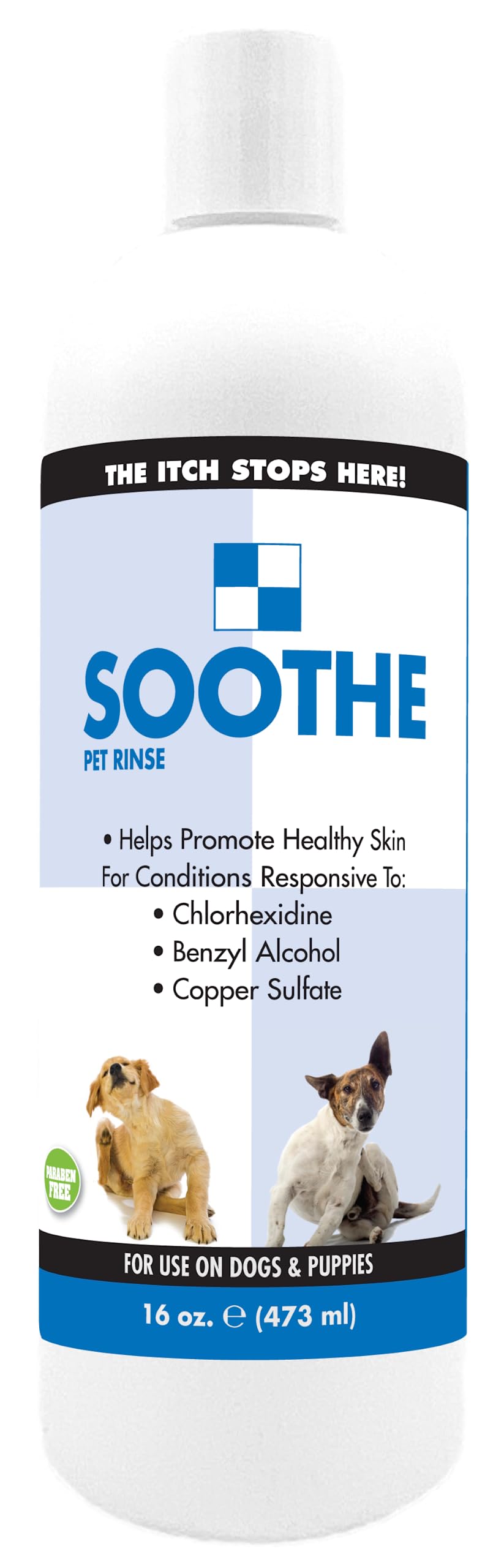 Soothe Rinse Itch Relief Pet Conditoner for Dogs 16 oz. | Helps to Cool Red, Inflamed, Irritated Skin, Made in The USA