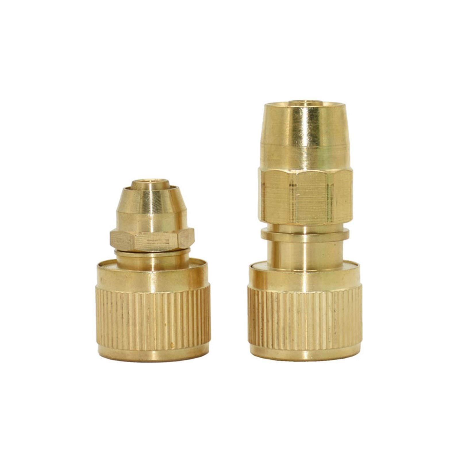 Adaptador de Manguera Doméstica, Conector Rápido de Manguera de Latón, Conector Dea Deua de 3/8 ", Adaptador Dere para Aspersor de Manguera de Riego de Jardín 8/a